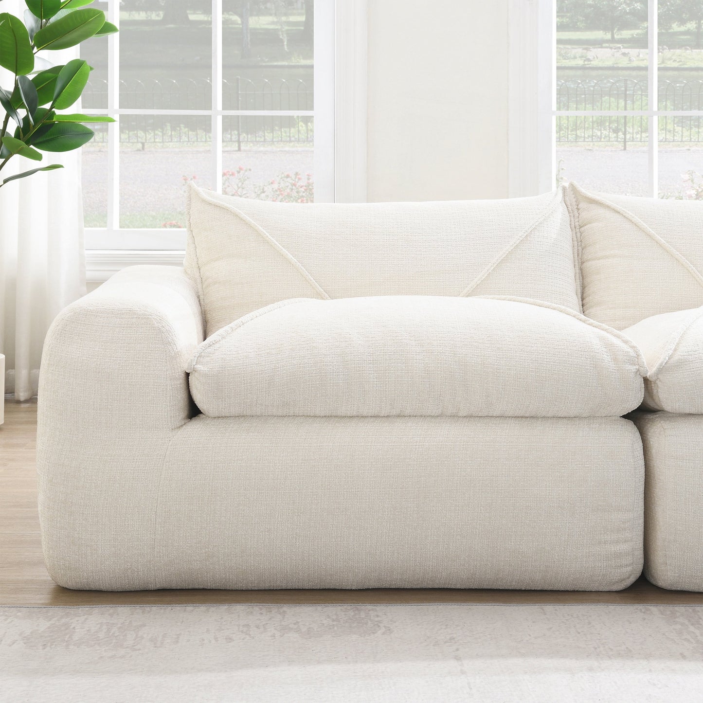 116 Inch Fully Compressed Sofa with High Density Foam