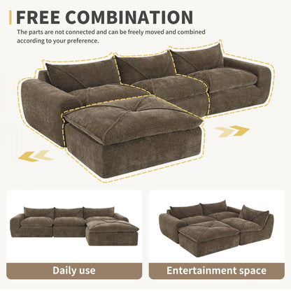116 Inch Fully Compressed Sofa with High Density Foam