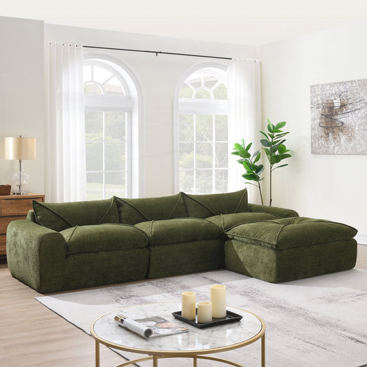 116 Inch Fully Compressed Sofa with High Density Foam