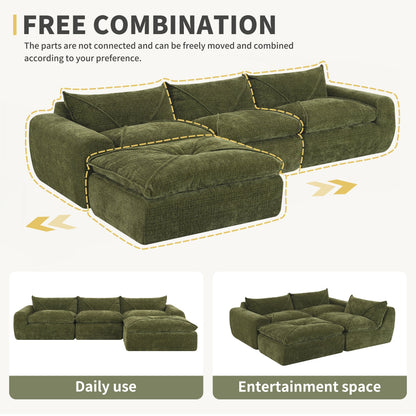 116 Inch Fully Compressed Sofa with High Density Foam