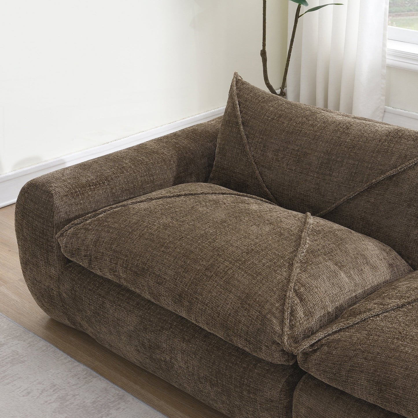116 Inch Fully Compressed Sofa with High Density Foam