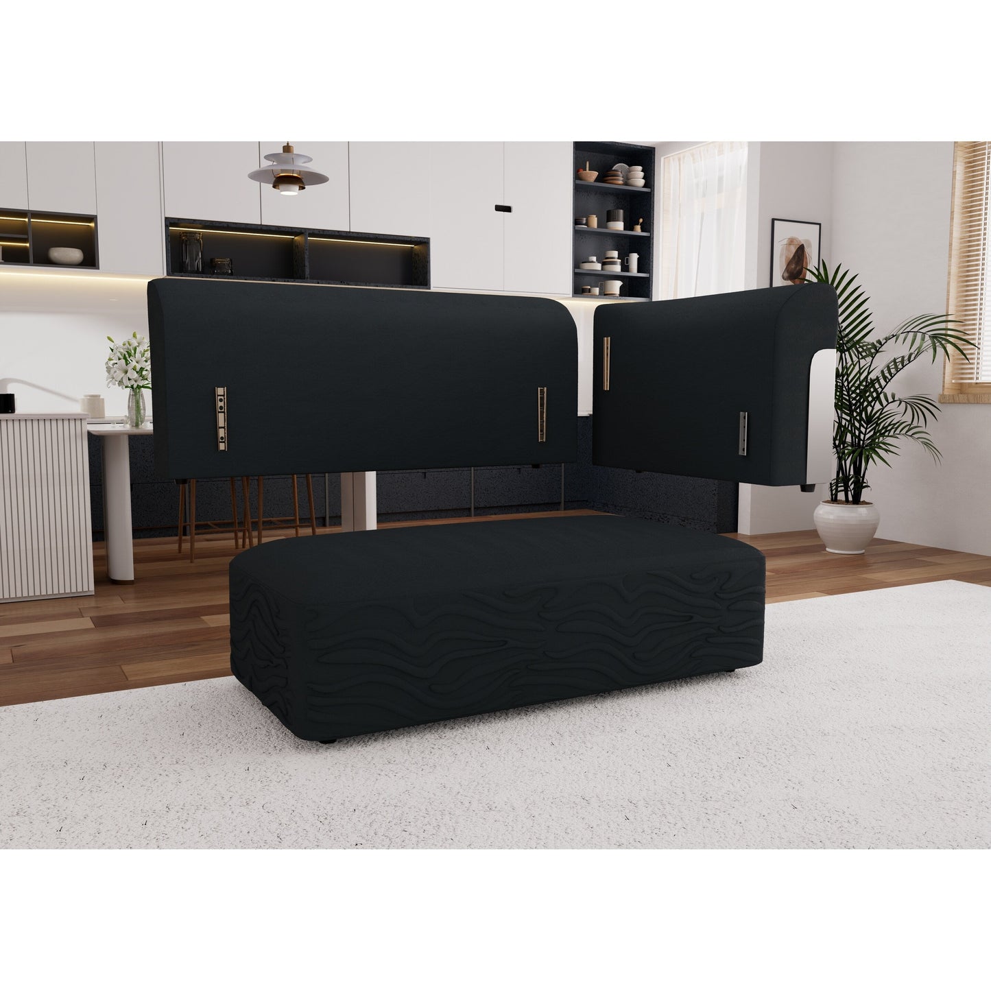 127.4Fabric 4-Seater Sofa with Deep Seat Sofa Comfy Cloud Couch with Pillows