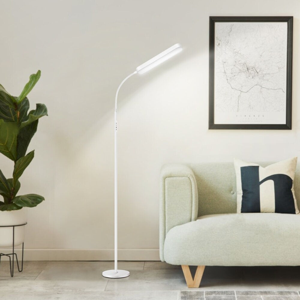 12W Dimmable LED Task/Reading Floor Lamp with Remote and Touch Control - N/A