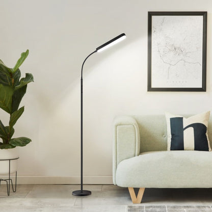 12W Dimmable LED Task/Reading Floor Lamp with Remote and Touch Control - N/A
