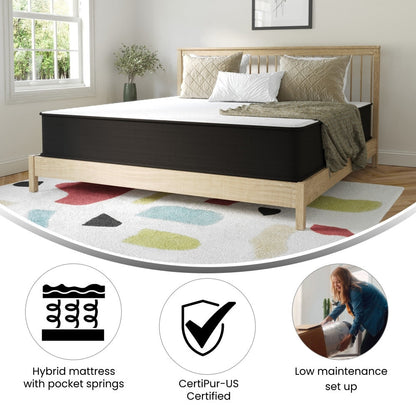 Premium Foam and Pocket Spring Hybrid Mattress in a Box