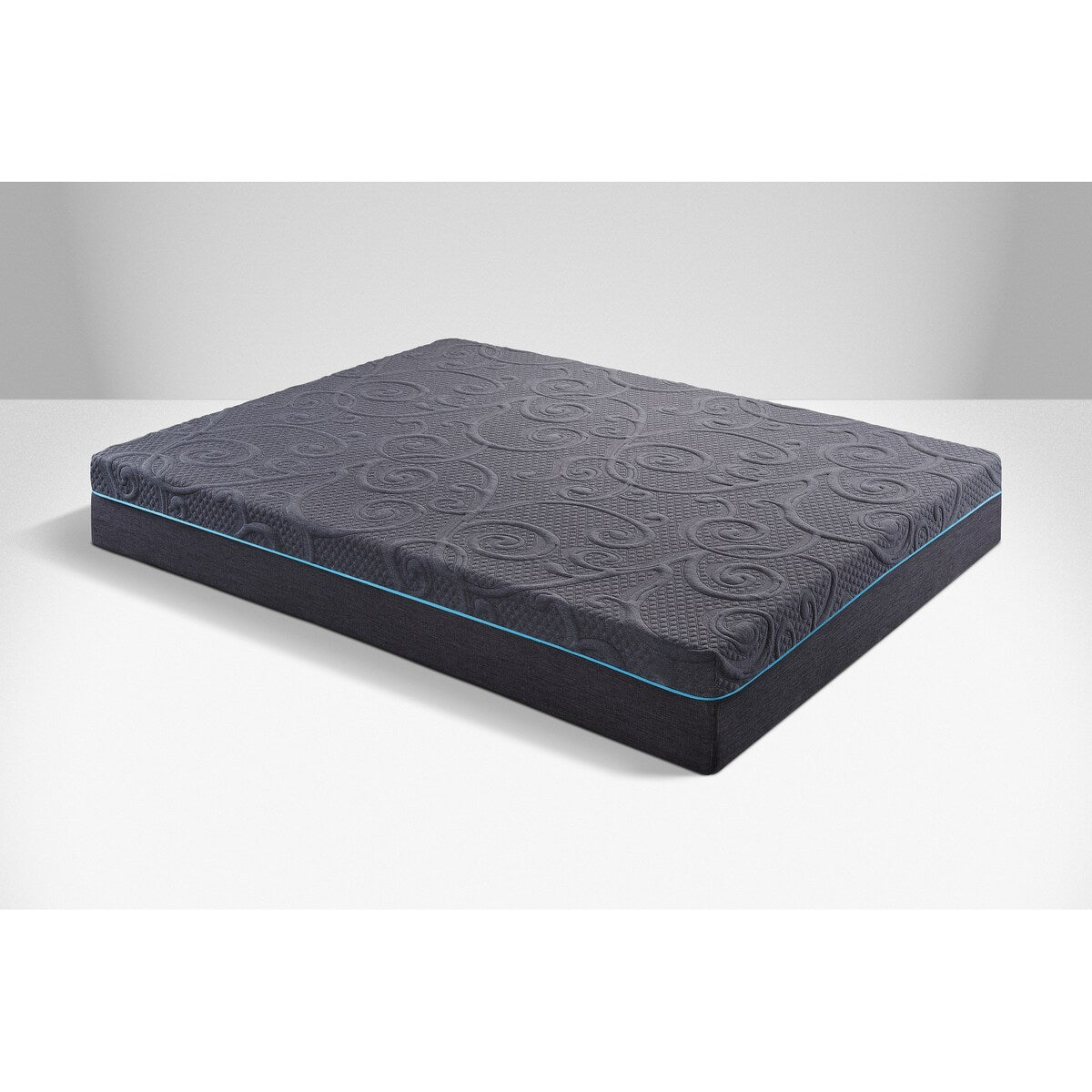 14-inch Queen Size Bed Mattress Gel-Infused Memory Foam Hybrid Mattress, Dark Gray, Mattress in a Box, Medium Firm Comfort
