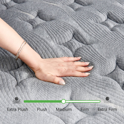Modland 14'' Queen Hybrid Memory Foam Mattress in a Box - Pressure Relief & Motion Isolation, CertiPUR-US for Back Pain Relief