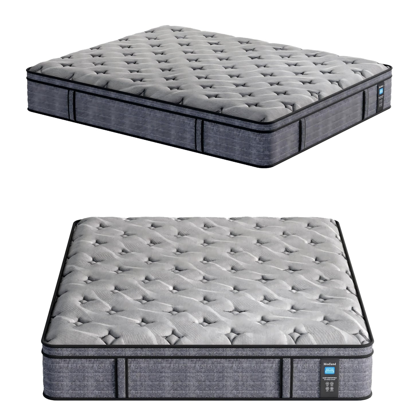 Modland 14'' Queen Hybrid Memory Foam Mattress in a Box - Pressure Relief & Motion Isolation, CertiPUR-US for Back Pain Relief