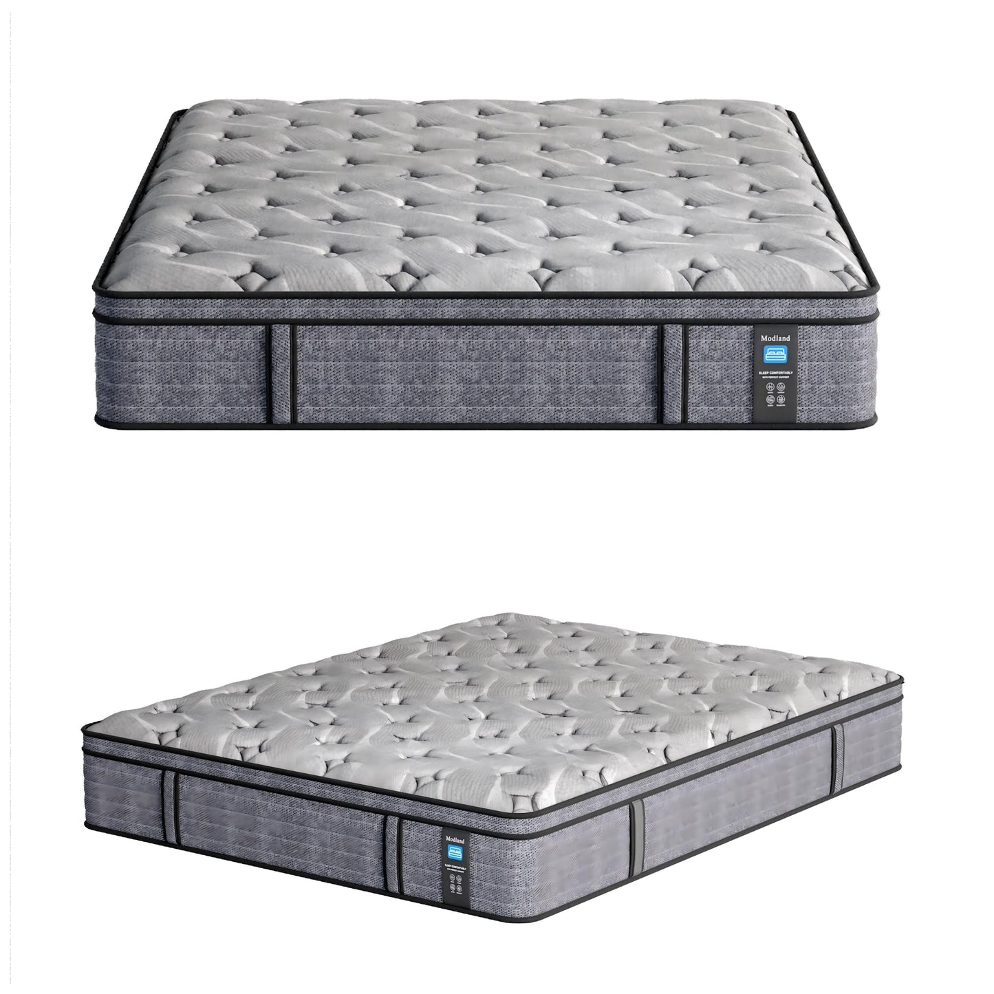 Modland 14'' Queen Hybrid Memory Foam Mattress in a Box - Pressure Relief & Motion Isolation, CertiPUR-US for Back Pain Relief