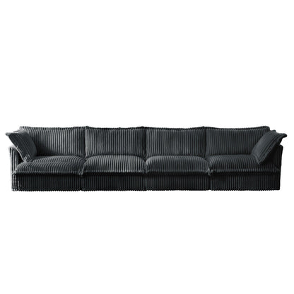156.6 Corduroy 5-Seater Sofa Deep for living room and bedroom