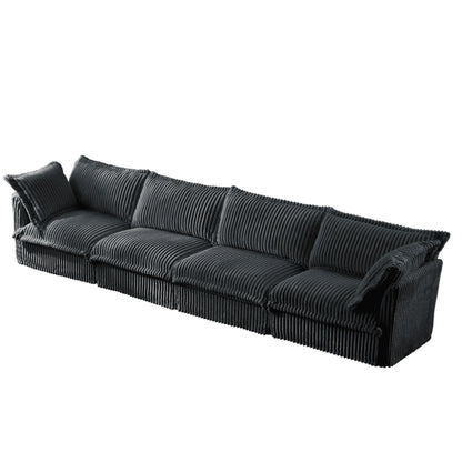 156.6 Corduroy 5-Seater Sofa Deep for living room and bedroom