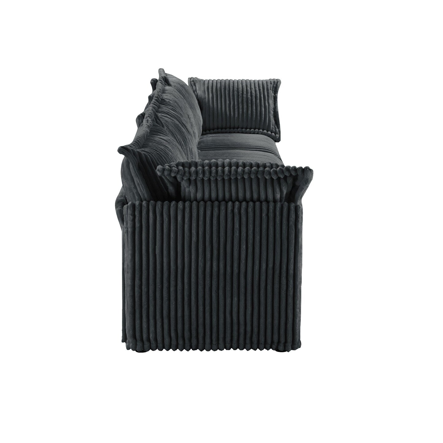 156.6 Corduroy 5-Seater Sofa Deep for living room and bedroom