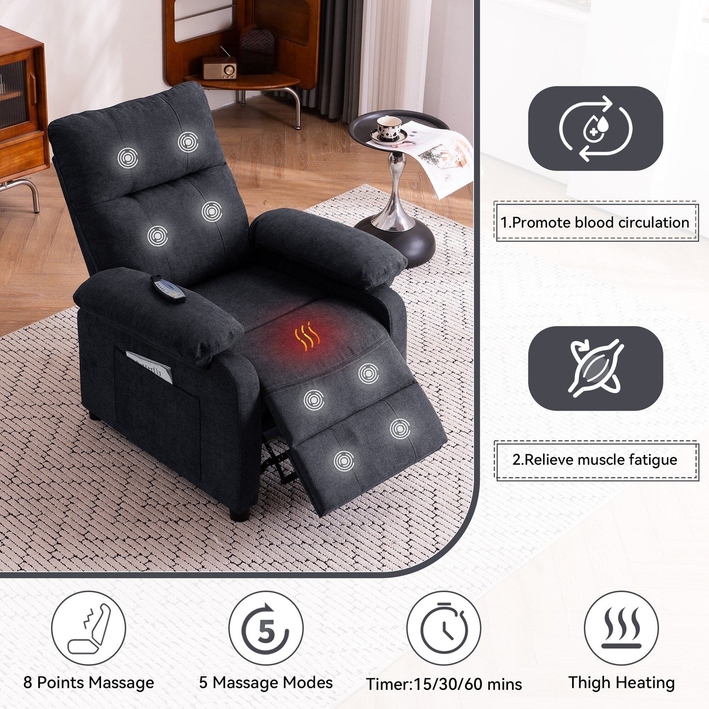 160°Recliner Chair for Elderly