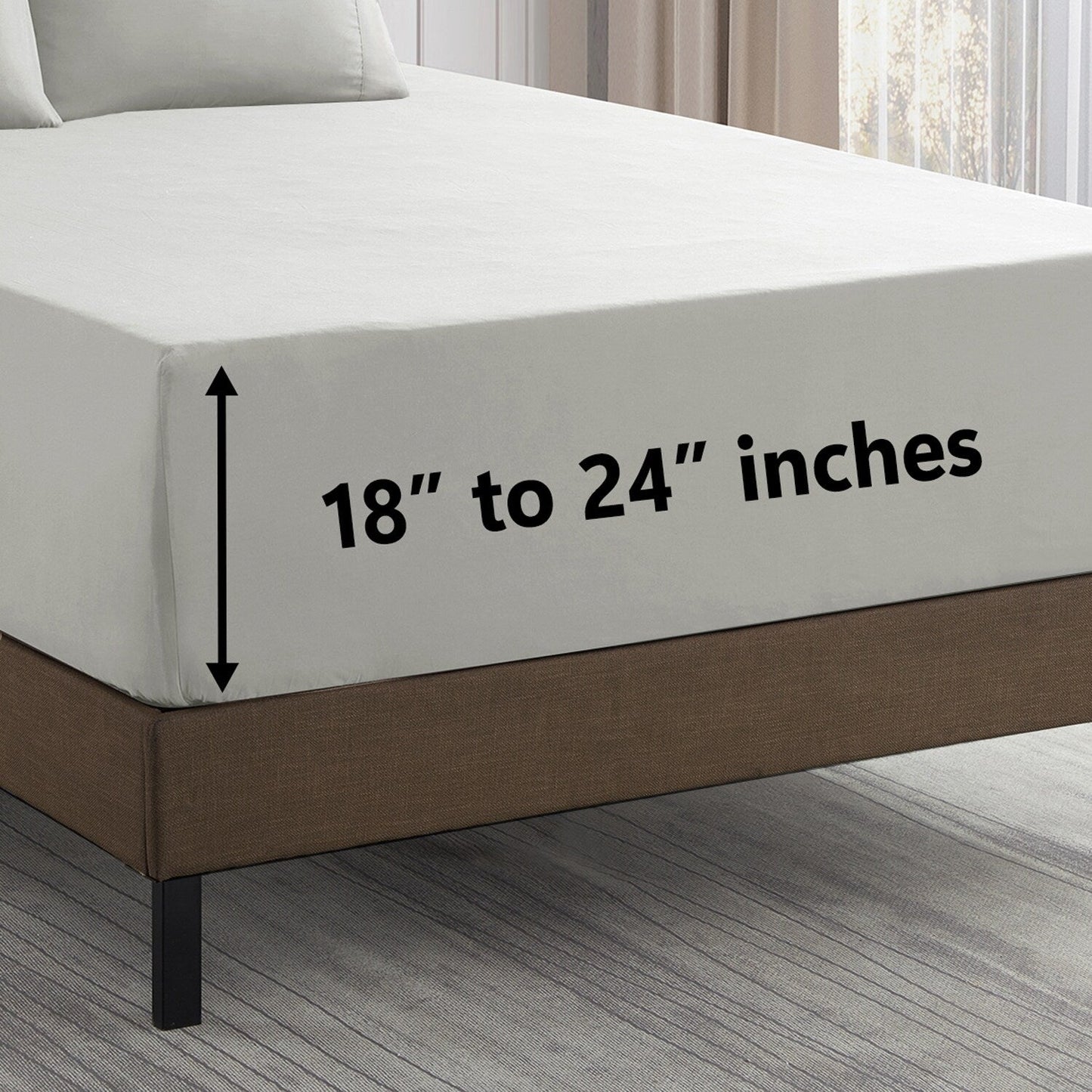 1500 Series Extra Deep 24 Pocket 6 Piece Sheet Set
