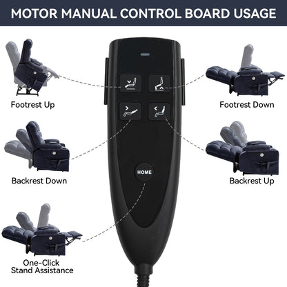 180Â° Power Lift Recliner Chair with Massage & Heat, Dual Cup Holders