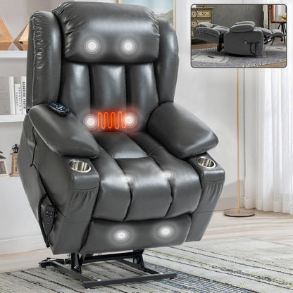 180Â° Power Lift Recliner Chair,Dual Motor, Stainless steel Cup Holders