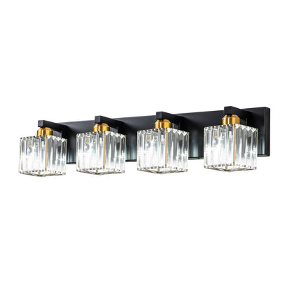 2/3/4/5 Light Bathroom Vanity Light Wall Sconce with Crystal Shade