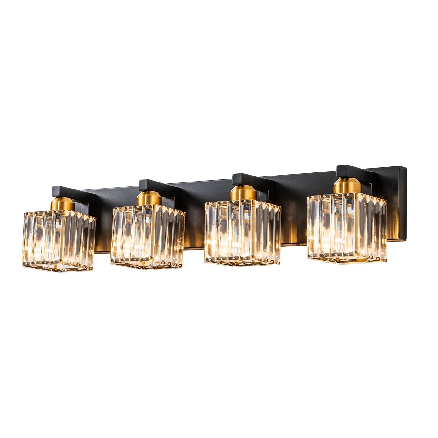 2/3/4/5 Light Bathroom Vanity Light Wall Sconce with Crystal Shade