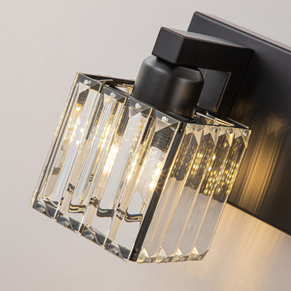 2/3/4/5 Light Bathroom Vanity Light Wall Sconce with Crystal Shade