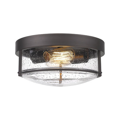 2-Light Farmhouse Flush Mount Ceiling Lights, Oil Rubbed Bronze Finish