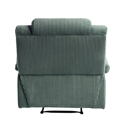2 Set Modern Corduroy Manual Recliner Chair, Oversize Accent Chair Recliner with Wide Armrest