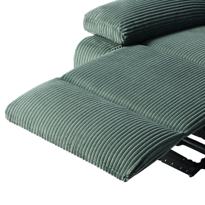 2 Set Modern Corduroy Manual Recliner Chair, Oversize Accent Chair Recliner with Wide Armrest