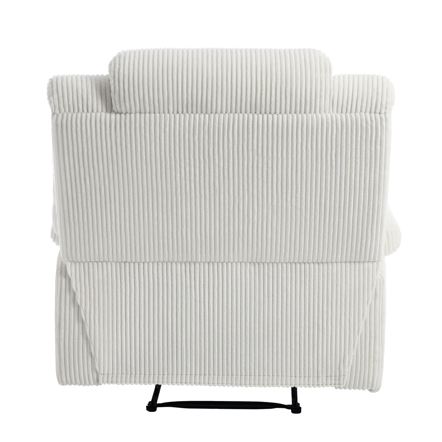 2 Set Modern Corduroy Manual Recliner Chair, Oversize Accent Chair Recliner with Wide Armrest