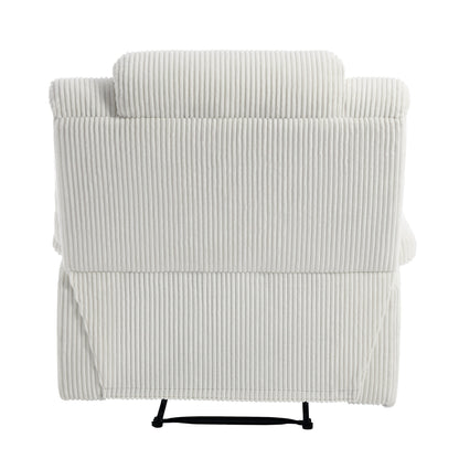 2 Set Modern Corduroy Manual Recliner Chair, Oversize Accent Chair Recliner with Wide Armrest