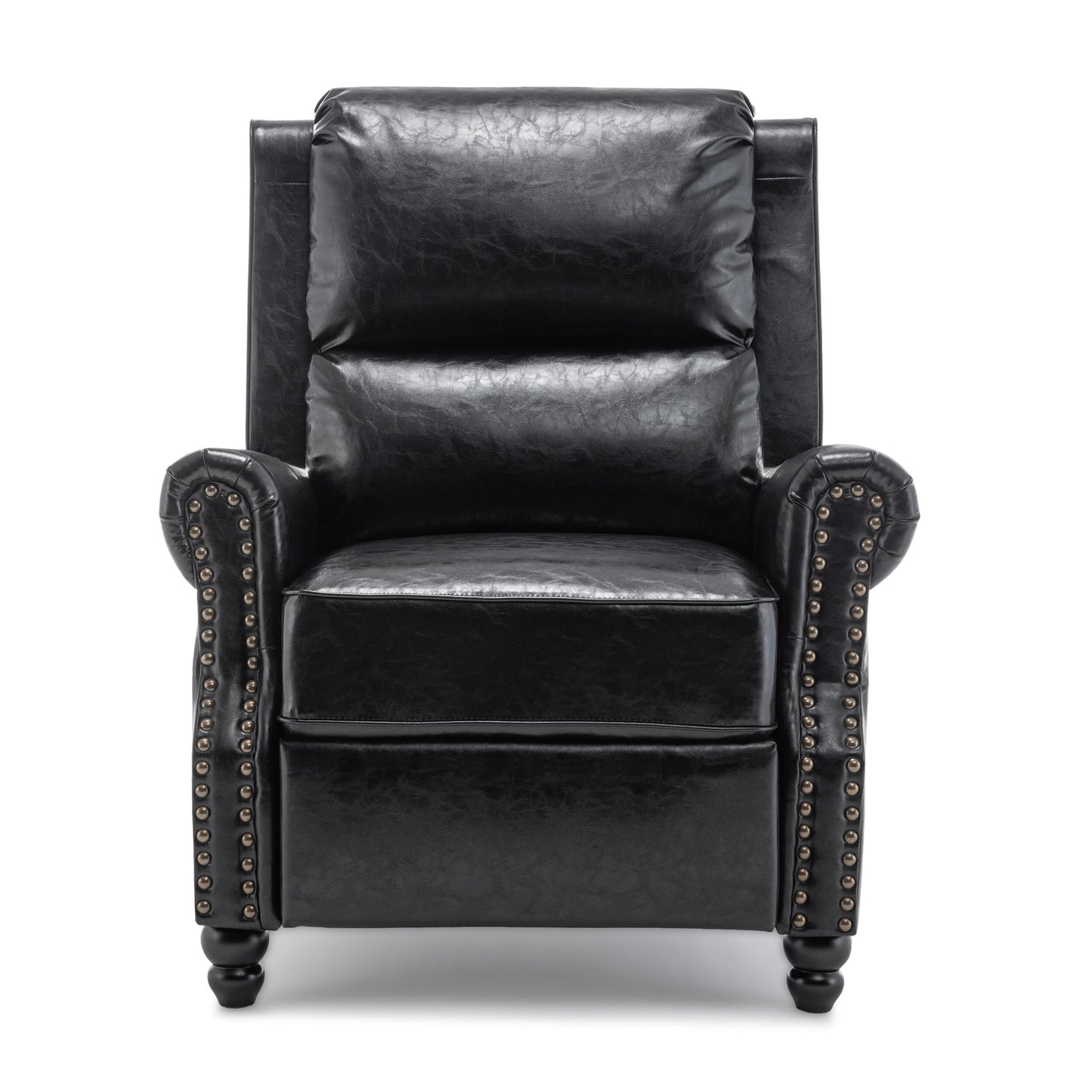 2 Set Nail-head Padded Seat Pushback Recliner Chair