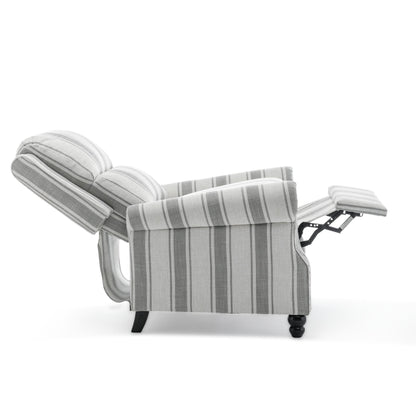 2 Set Nail-head Padded Seat Pushback Recliner Chair