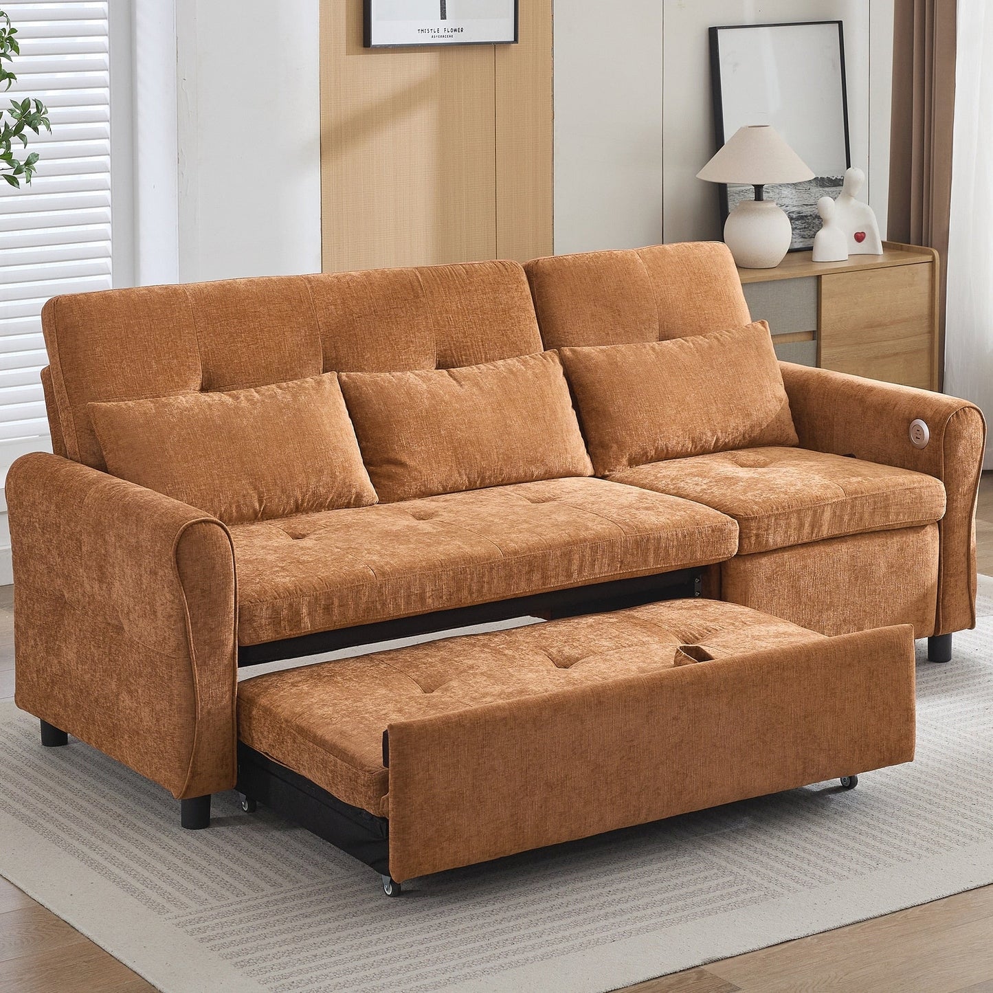 2-in-1 Sofa 82Inch Three-seater Sofa