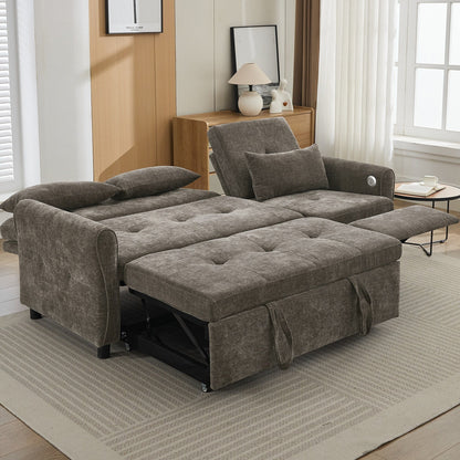2-in-1 Sofa 82 Three-seater Sofa with a Sofa Bed and a Reversible Recliner Sofa for Living Room
