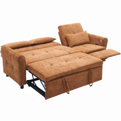 2-in-1 Sofa with Pull-Out Sleeper & Reversible Recliner by Harper&Bright Designs