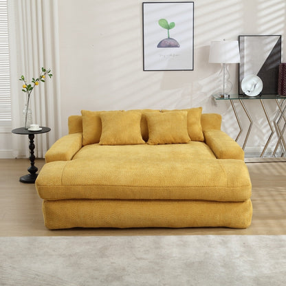 2-seater lazy sofa With 5 back pillows,Comfy Sofa- Deep Seat Couch for Living Room