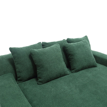 2-seater lazy sofa With 5 back pillows,Comfy Sofa- Deep Seat Couch for Living Room