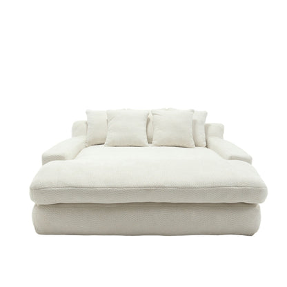2-seater lazy sofa With 5 back pillows,Comfy Sofa- Deep Seat Couch for Living Room