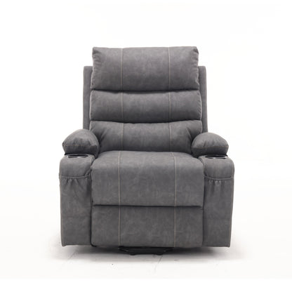 21W Large Size Electric Power Lift Recliner,8 Point Vibration Massage And Lumber Heat,Remote Control,Side Pockets,Cup Holders