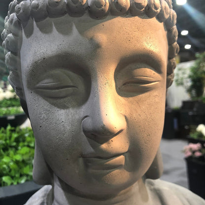25.6-in. Lightweight Concrete Meditating Buddha Statue