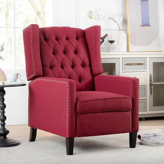 27.16 Wide Fabric Manual Wing Chair Recliner