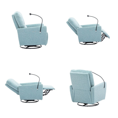270 Degree Swivel Electric Recliner with a Phone Holder