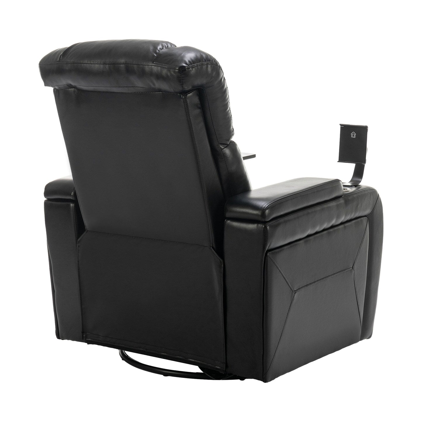 270 Degree Swivel Power Recliner Individual Seat Home Theater Recliner with Tray Table, Phone Holder, Cup Holder, USB Port