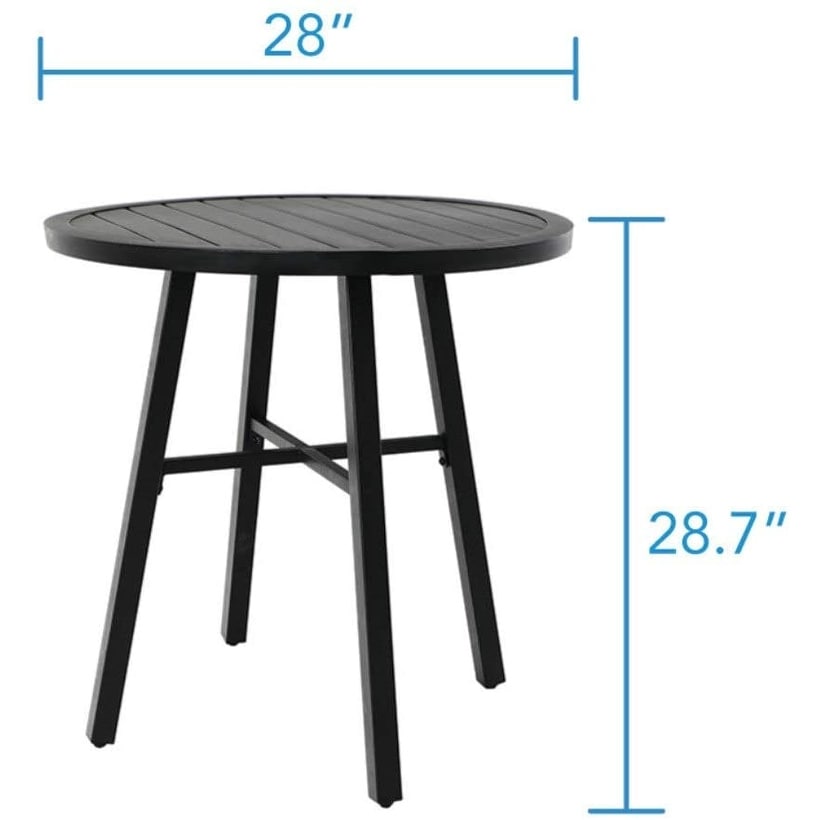 MAISON ARTS 3 Pieces Patio Bistro Set Patio Furniture Dining Sets, 2 Swivel Chairs with Cushions and 1 Round Coffee Table