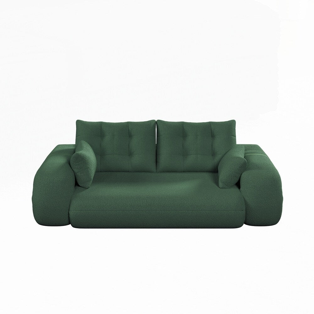 3-in-1 Teddy Fabric Foam-Filled Sleeper Sofa Bed