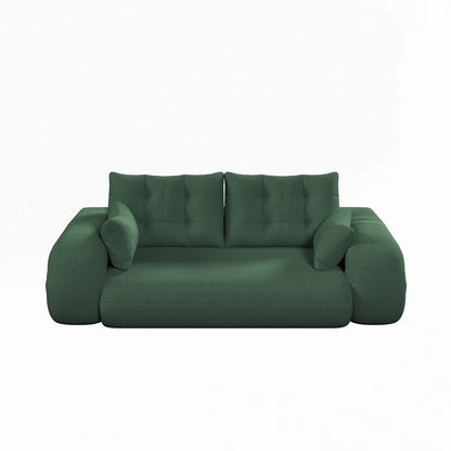 3-in-1 Teddy Fabric Foam-Filled Sleeper Sofa Bed