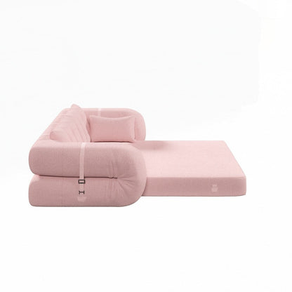 3-in-1 Teddy Fabric Foam-Filled Sleeper Sofa Bed
