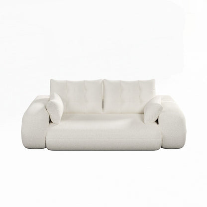 3-in-1 Teddy Fabric Foam-Filled Sleeper Sofa Bed