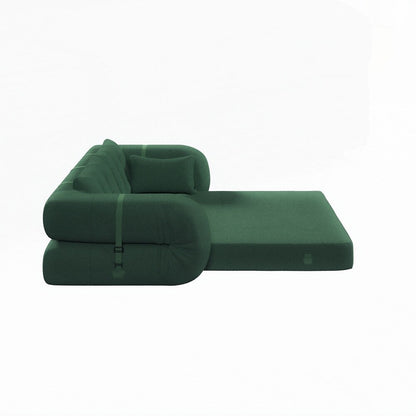 3-in-1 Teddy Fabric Foam-Filled Sleeper Sofa Bed