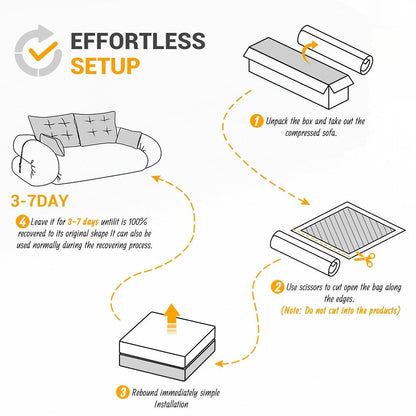3-in-1 Teddy Fabric Foam-Filled Sleeper Sofa Bed