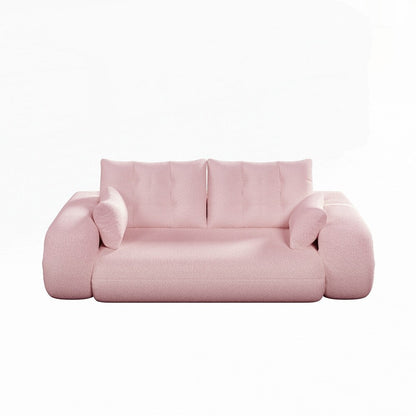 3-in-1 Teddy Fabric Foam-Filled Sleeper Sofa Bed