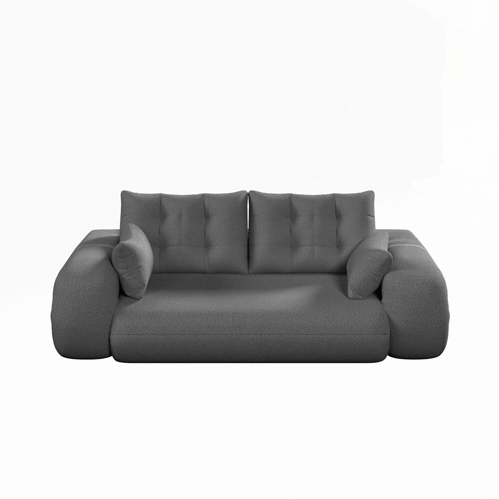 3-in-1 Teddy Fabric Foam-Filled Sleeper Sofa Bed